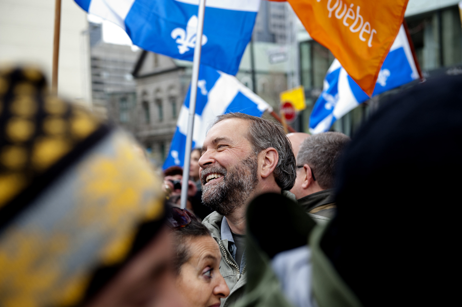 Thomas Mulcair, chef du NPD | jour de la terre | 22 avril 2012 | Montreal - Canada